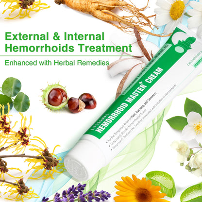 Ebanel 5% Lidocaine Hemorrhoid Treatment Cream with Witch Hazel, Phenylephrine, Horse Chestnut, Vitamin B6, Zinc Oxide, External and Internal Hemorrhoids Treatment Burn Itch Pain Relief Anal Cream