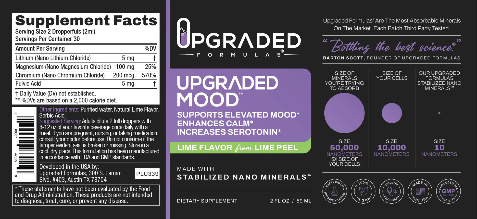 Upgraded Formulas Mood Support Supplement - Feel Calm and Uplifted All Throughout The Day, 2 fl oz Upgraded FormulasBuy Supplements Australia