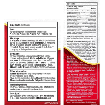 MediNatura T-Relief Extra Strength Pain Relief Arnica +12 Plant-Based Pain Relievers 100ct Tablets T-Relief Extra Strength Pain Relief 3oz Cream Bundle MediNaturaBuy Supplements Australia