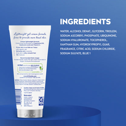 NIVEA Skin Firming & Toning Body Gel Cream with Q10, Hyaluronic Acid and Vitamin C