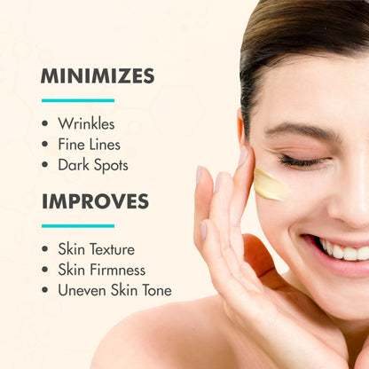 Ebanel Anti Aging Skincare Bundle of Retinol Moisturizer Cream with Collagen and Hyaluronic Acid Serum, Reduces Wrinkles, Hydrates, Firm and Smooth Skin