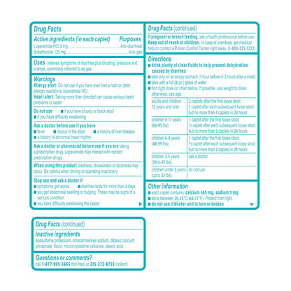 Imodium Multi-Symptom Relief Caplets with Loperamide Hydrochloride & Simethicone, Anti-Diarrheal Medicine for Treatment of Diarrhea, Gas, Bloating, Cramps & Pressure, Traveler's Diarrhea, 24 ct Imodium buy supplements Au