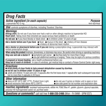 Amazon Basic Care Loperamide Hcl 2 Mg Softgels, Anti-Diarrheal, Easy to Swallow, Controls Symptoms of Traveler's Diarrhea, 24 Count Amazon Basic Care buy supplements Au