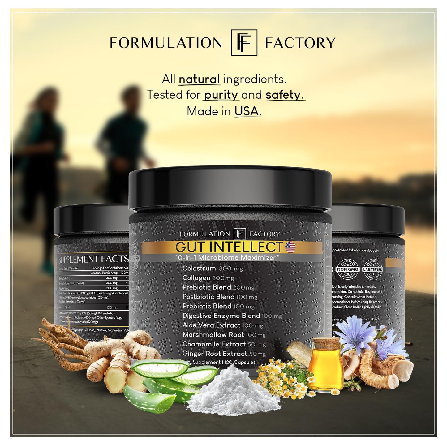 Formulation Factory Probiotics for Women & Men - Gut Intellect 10-in-1 Digestive Enzymes with Prebiotics and Postbiotics - Total Gut Health Supplement - 120 Capsules, 2 Month Supply Formulation Factory buy supplements Au