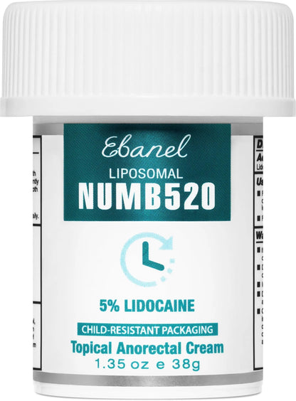 Ebanel 5% Lidocaine Numbing Cream, Pain Relief Burn Itch Numb Cream, Maximum Strength Topical Anesthetic with Allantoin, Vitamin E for Local and Anorectal Uses, Hemorrhoid Treatment, 1.35 Oz EbanelBuy Supplements Australia