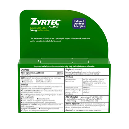 Zyrtec 24 Hour Allergy Relief Tablets, Fast-Acting Allergy Medicine for Indoor & Outdoor Allergies, Cetirizine 10 mg Tablet Antihistamine, 30 ct Bottle & 3 Single-Dose Travel Packs Bundle Pack Zyrtec buy supplements Au