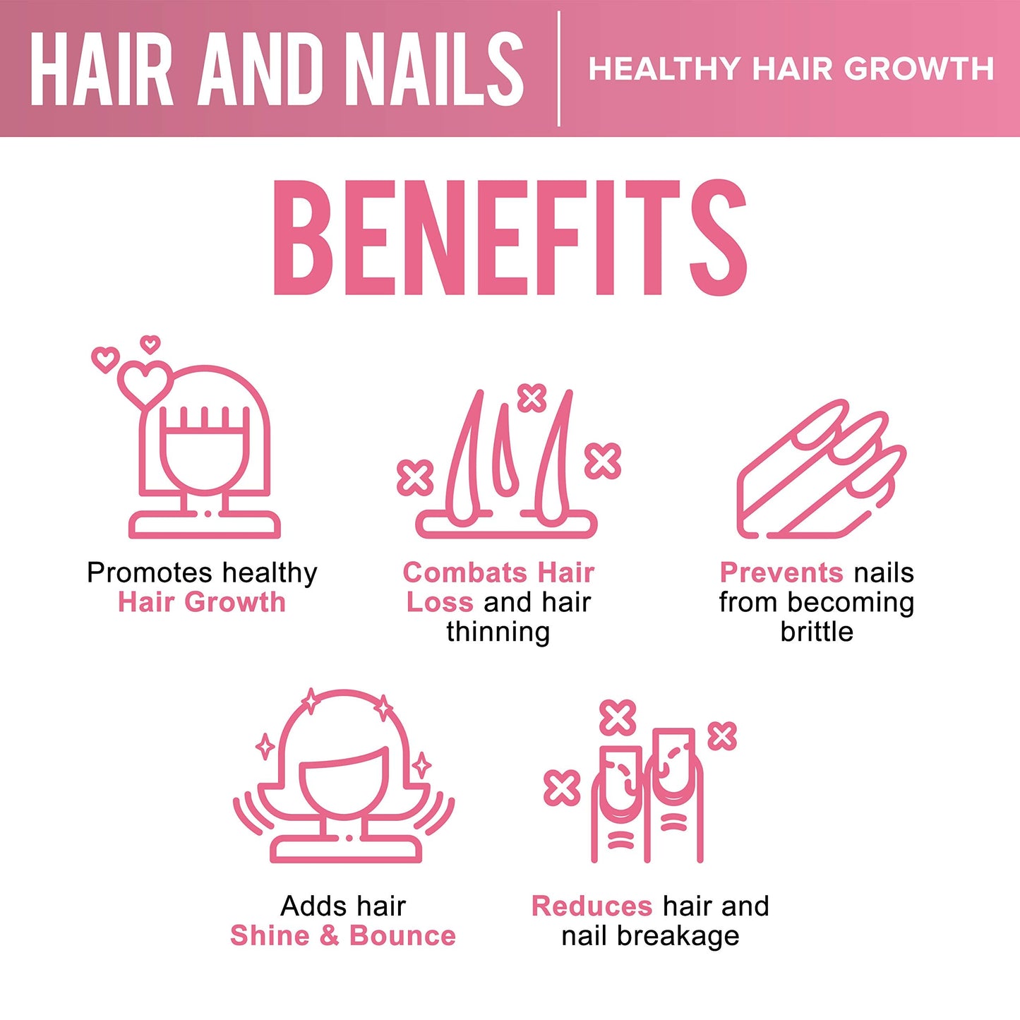 OPTML Hair and Nail Vitamins for Hair Growth and Thickness, Biotin-Infused Hair Pills, Hair Vitamins for Faster Hair Growth and Healthy Nails, for Women and Men, 60 Capsules OPTML buy supplements Au