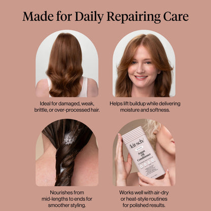 Kitsch Repairing Argan Oil Liquid Conditioner for Women & Men – Argan Oil for Hair, For Shine, Smoothness & Damage Recovery, Hair Repair – Clean, Color-Safe Hair Care - 12.3 oz KitschBuy Supplements Australia