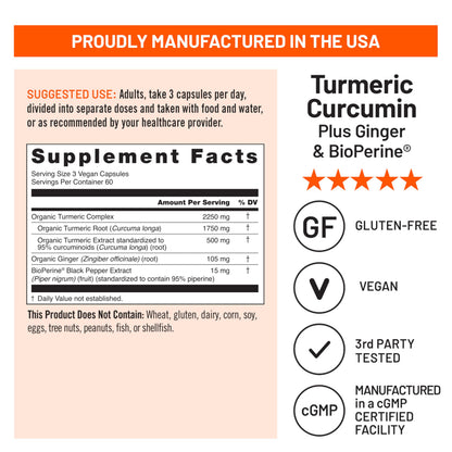 NatureWise Curcumin Turmeric 2250mg - 95% Curcuminoids & BioPerine Black Pepper Extract for Advanced Absorption - Daily Joint and Immune Health Support