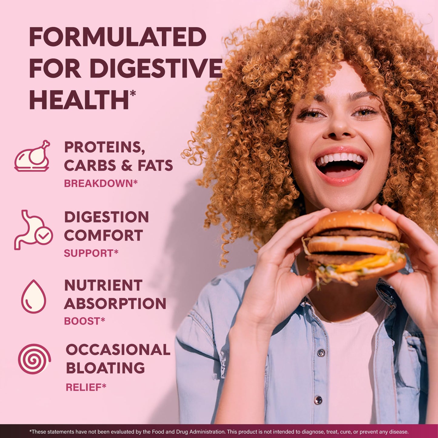 Digestive Enzymes for Women - Multi Digestive Enzymes | Papaya | Bromelain | Probiotic & Prebiotics - Gut & Digestion Support, Bloating Relief - Vegan, Lab Tested