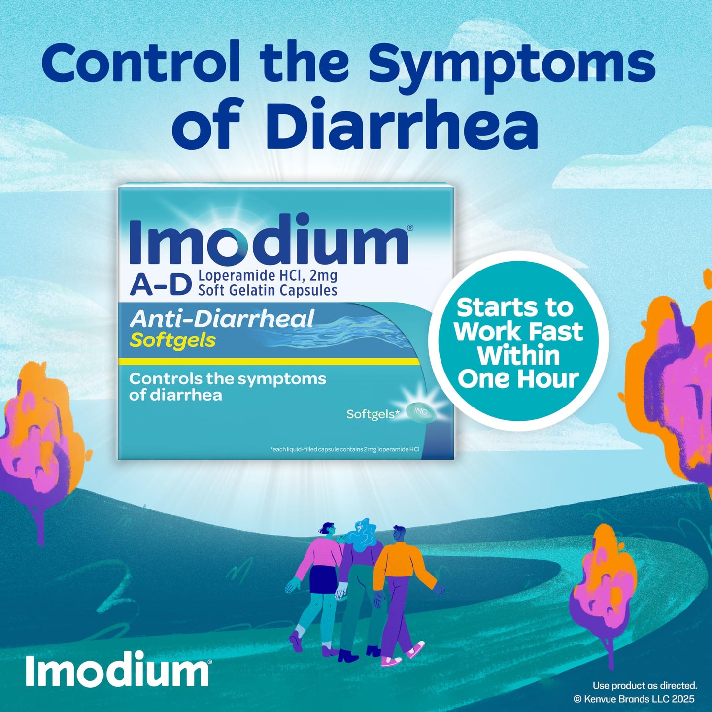 Imodium A-D Fast-Acting Anti-Diarrheal Softgels, Loperamide HCl 2 mg, Travel Essential Diarrhea Relief Medicine for Adults, 24 Count, Anti Diarrhea Pills,Easy to Swallow, for Ages 12+ Imodium buy supplements Au