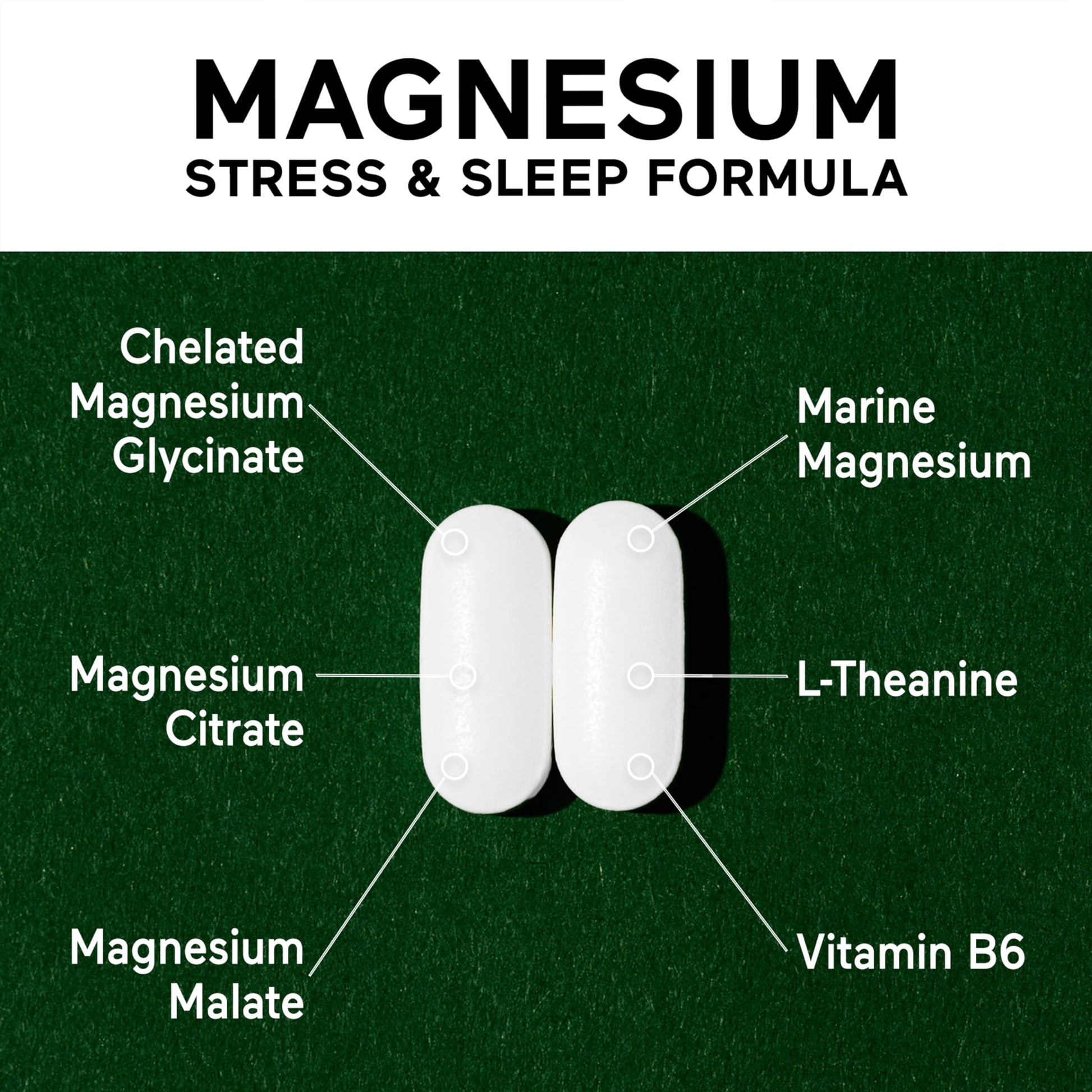 Smarter Nutrition Magnesium Complex - Chelated Magnesium Glycinate with Citrate, Malate and L-Theanine for Sleep, Muscle Relaxation and Stress Support - Non-GMO - 60 Tablets[30DaySupply] SMARTERNUTRITIONBuy Supplements Australia