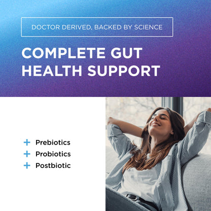 DR. EMIL NUTRITION Women & Men Total Gut Health Complex | Prebiotic + Probiotic + Postbiotic Gut Health Supplements
