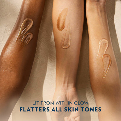 Vaseline Glazed and Glisten Sunlit Glow Body Gel Oil Vanilla Cocoa Shimmering with Ultra-Hydrating Lipids
