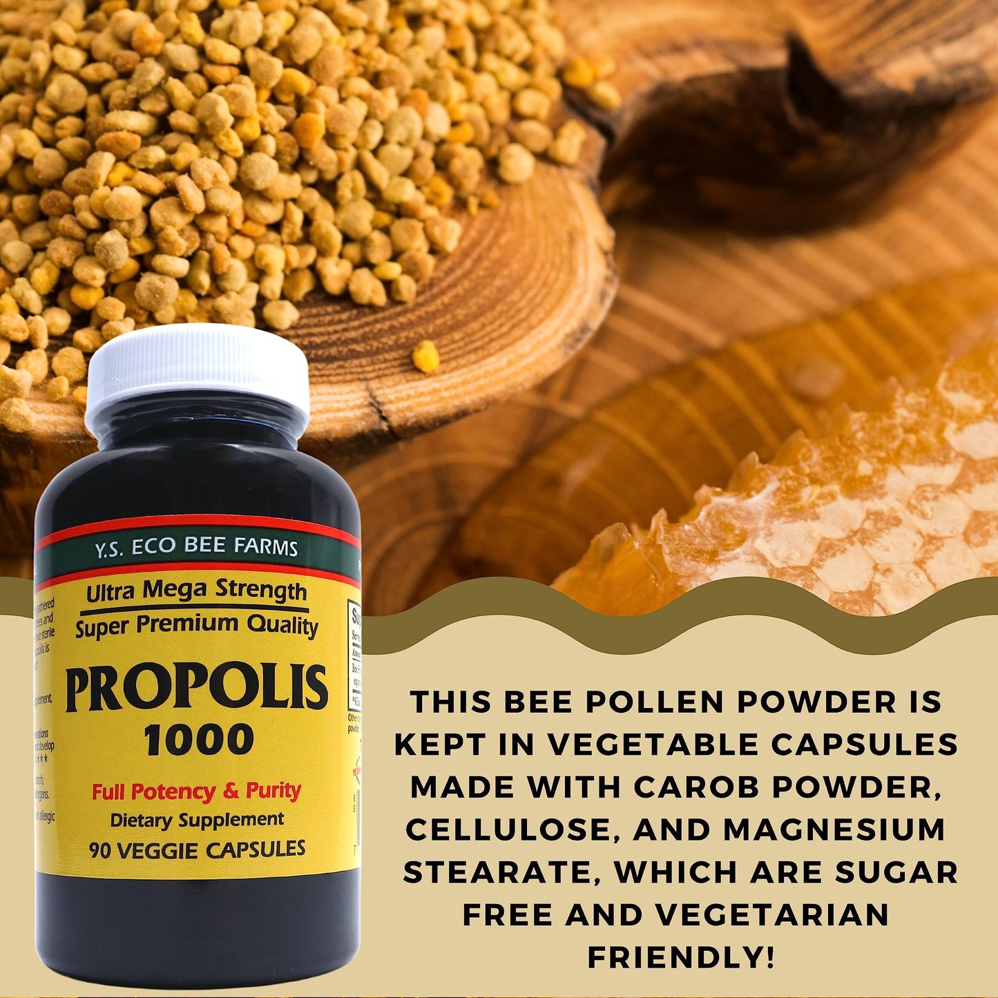 Y.S. Organic Bee Farms Propolis-Raw Unprocessed 1000mg - Your Gateway to Wellness - 90 Capsules with Bonus worldwidenutrition Multi Purpose Key Chain Worldwide Nutrition buy supplements Au