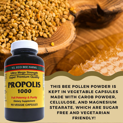Y.S. Organic Bee Farms Propolis-Raw Unprocessed 1000mg - Your Gateway to Wellness - 90 Capsules with Bonus worldwidenutrition Multi Purpose Key Chain Worldwide Nutrition buy supplements Au