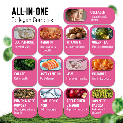 MERRY VITA Collagen for Women – Hydrolyzed Multi Collagen Peptides Types I, II, III, V & X – Collagen Supplement with Vitamin C, Biotin & Hyaluronic Acid – Grass Fed, Non-GMO, 240 Capsules MERRY VITA buy supplements Au