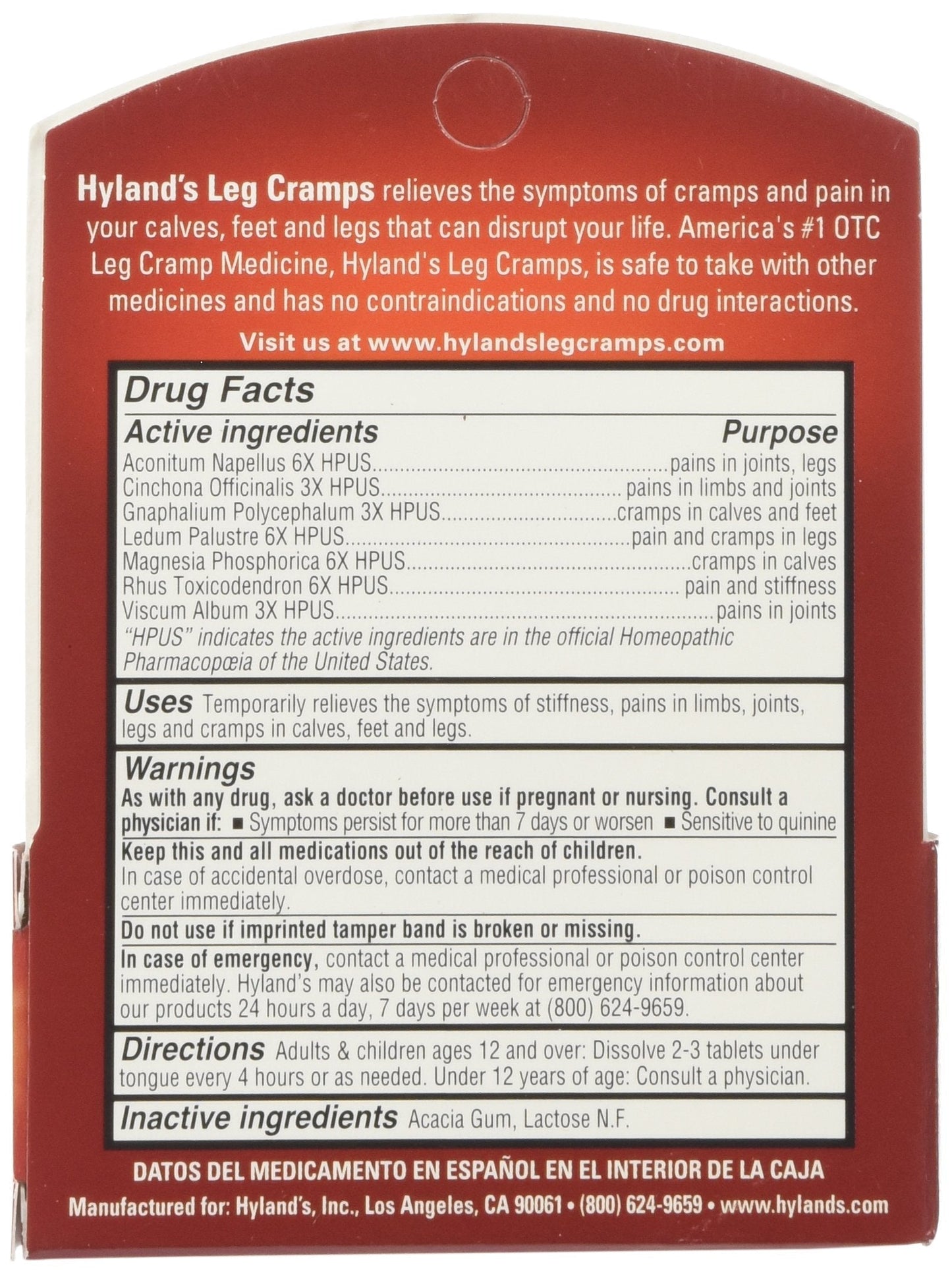 Hyland'S Leg Cramps - 50 Quick Disolving Tablets Hyland'sBuy Supplements Australia