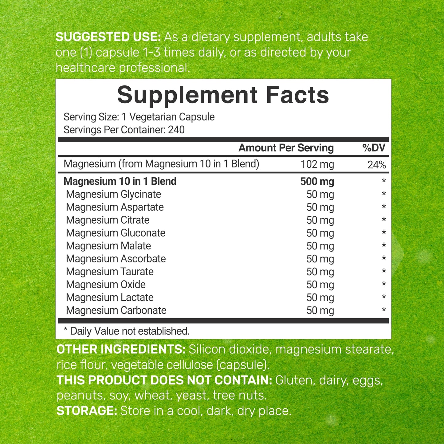 Magnesium Complex 500mg, 240 Veggie Capsules – 10-in-1 Glycinate, Citrate, Malate, Oxide, & More – 100% Chelated for Easy Absorption – Essential Mineral Supplement – Non-GMO DEAL SUPPLEMENT buy supplements Au