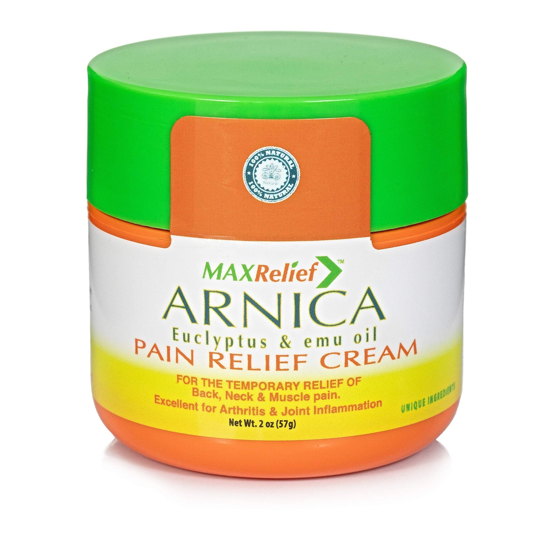 MaxRelief Arnica Montana Pain Cream - Advanced Formula for Deep Relief - Soothe Knee, Joint & Muscle Pain - Reduce Swelling, Joint Inflammation Fibromyalgia & Plantar Fasciitis Relief - Emu Oil 2oz MaxReliefBuy Supplements Australia