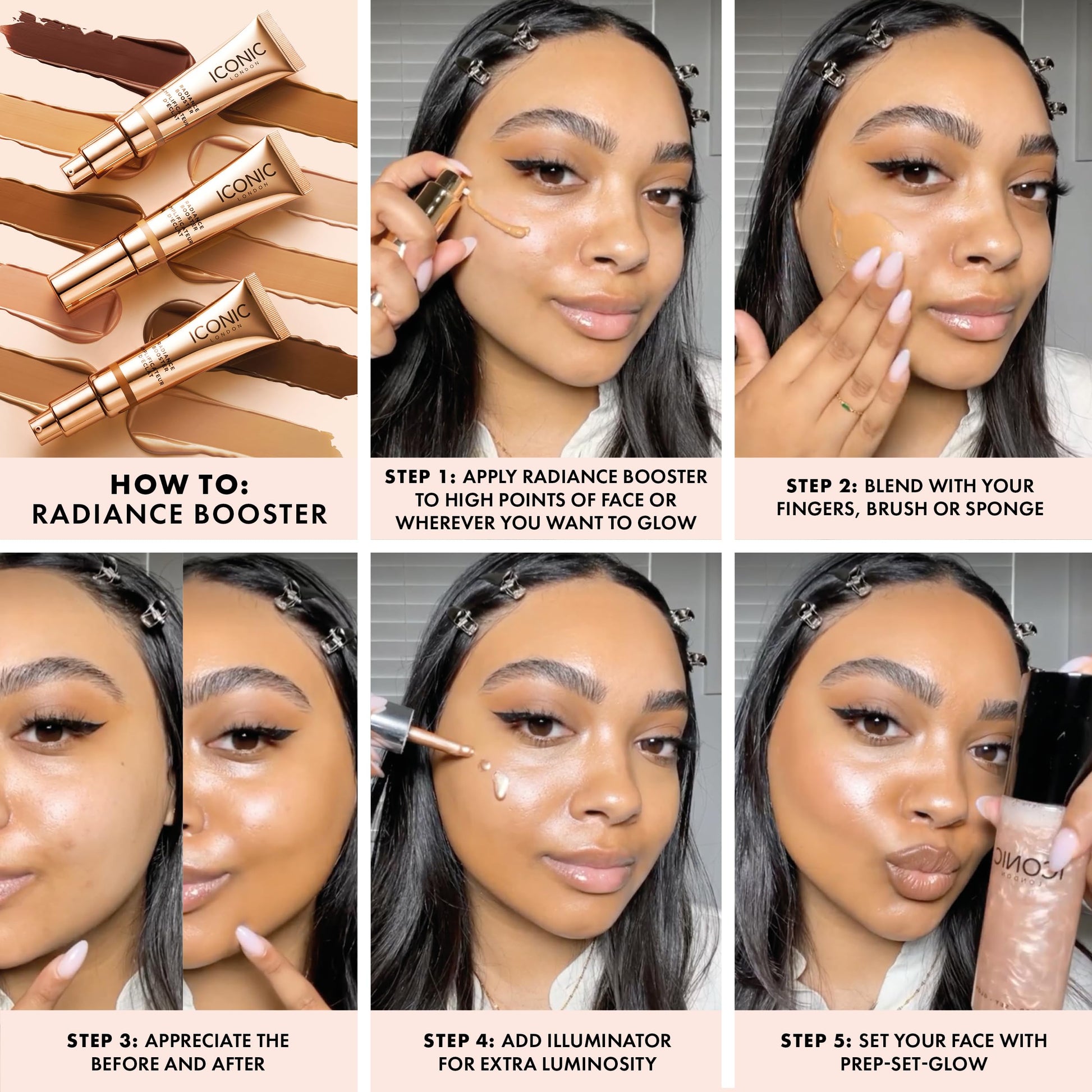 ICONIC LONDON Radiance Booster | Liquid Radiance Lightweight Skin Tint for a Glowy Makeup Look, Cruelty Free, Vegan Makeup (Sand Glow) 30 mL/ 1.01 Fl Oz ICONIC LONDON buy supplements Au