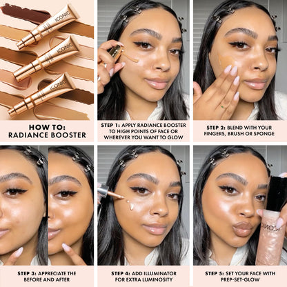ICONIC LONDON Radiance Booster | Liquid Radiance Lightweight Skin Tint for a Glowy Makeup Look, Cruelty Free, Vegan Makeup (Sand Glow) 30 mL/ 1.01 Fl Oz ICONIC LONDON buy supplements Au