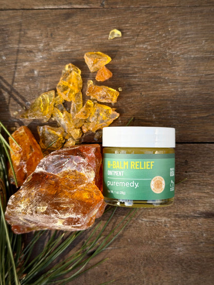 Puremedy - H-Relief Balm - All-Natural Salve for Bottom Lumps and Fissures, with Only Certified Organic or Wild Harvested Ingredients, 1 oz PuremedyBuy Supplements Australia