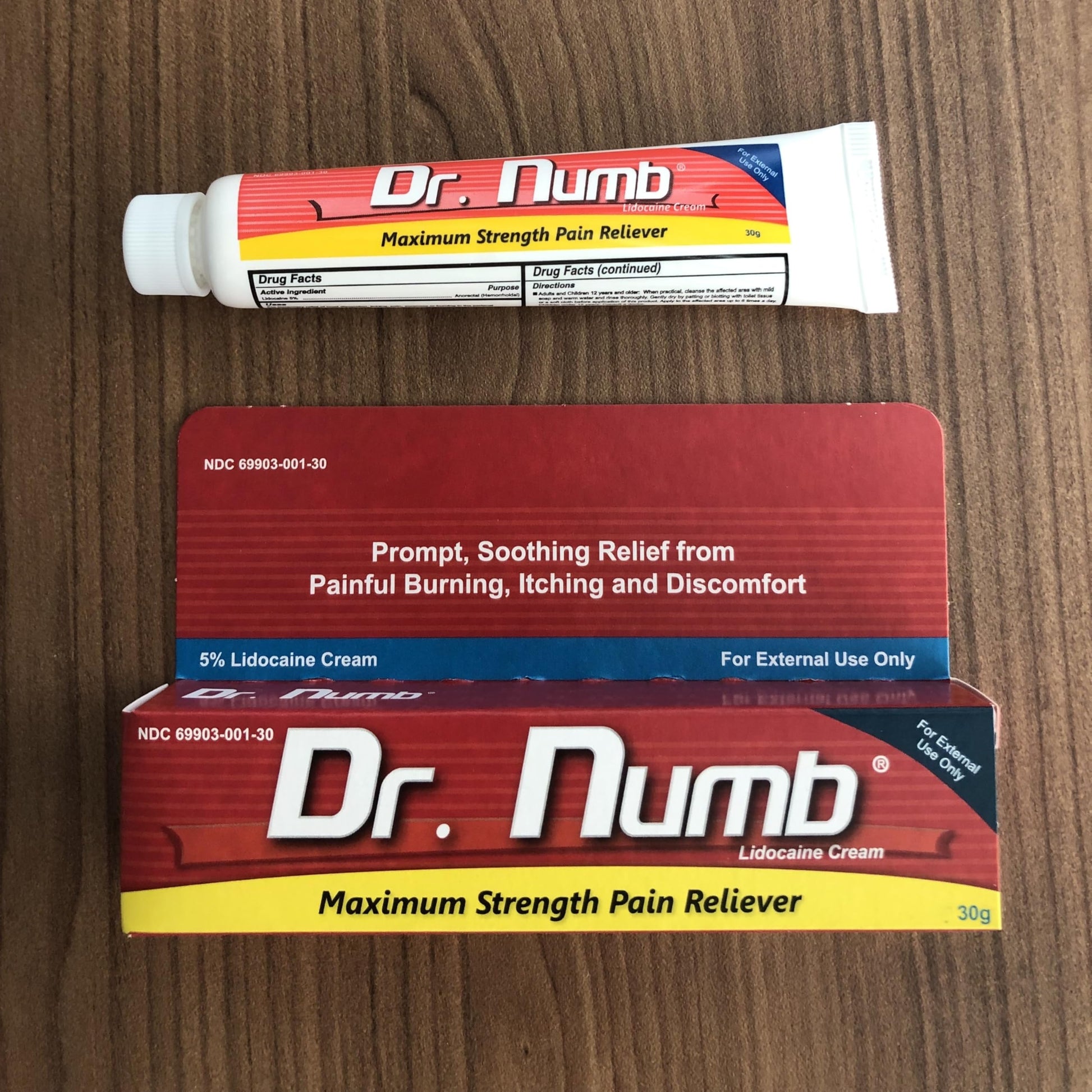 Dr. Numb 5% Lidocaine Numbing Cream, Fast-Acting Maximum Strength Topical Anesthetic Pain Relief Burn Itch Numb Cream with Vitamin E for Hemorrhoid Treatment, Local and Anorectal Uses - 30g 4 Pack Dr. NumbBuy Supplements Australia