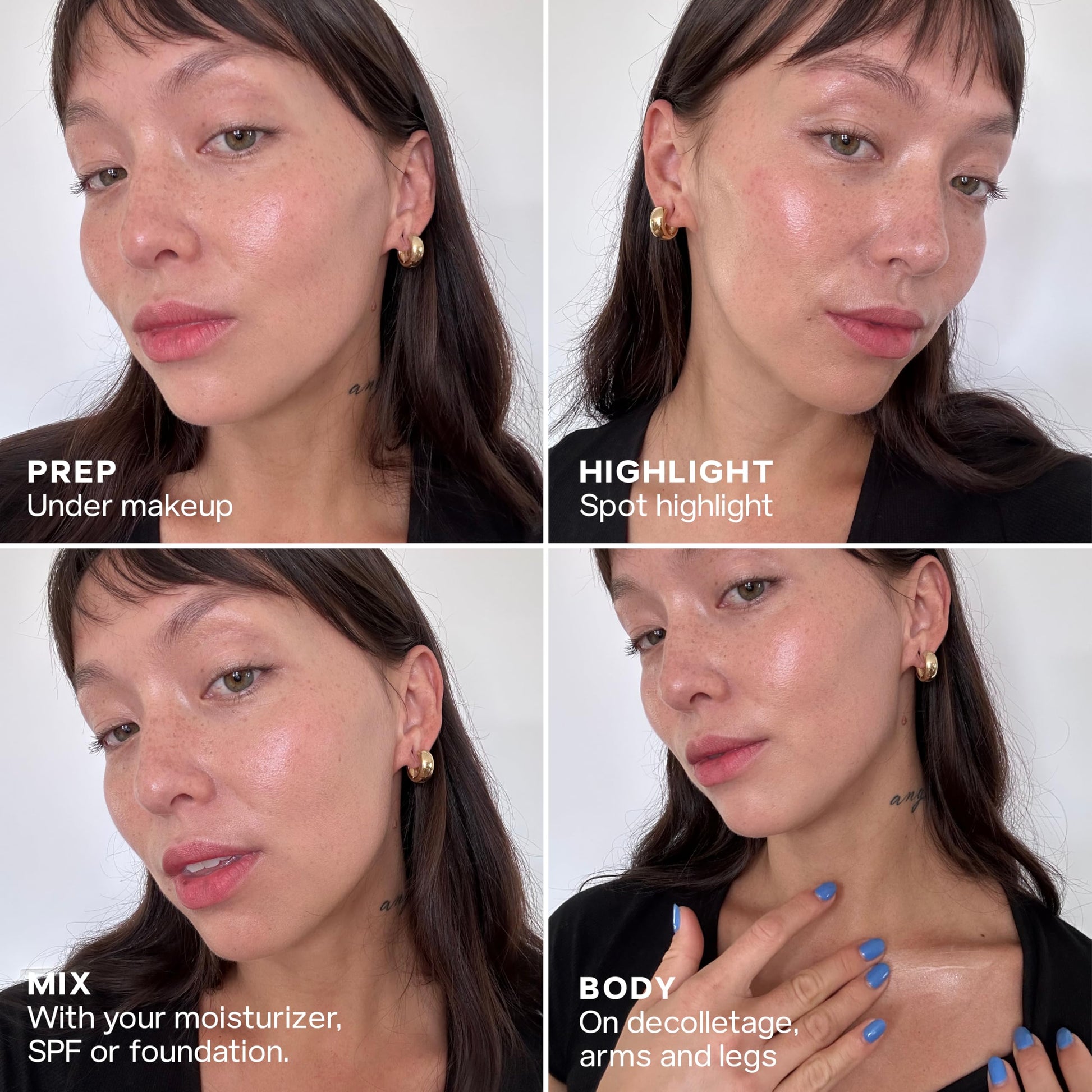 Saie Glowy Super Gel - Hydrating Makeup Primer and Illuminating Glow Serum Enriched with Vitamin C and Squalane Oil - All-Over Liquid Highlighter Makeup for Instant Glass Skin - Starglow (1 oz) SaieBuy Supplements Australia