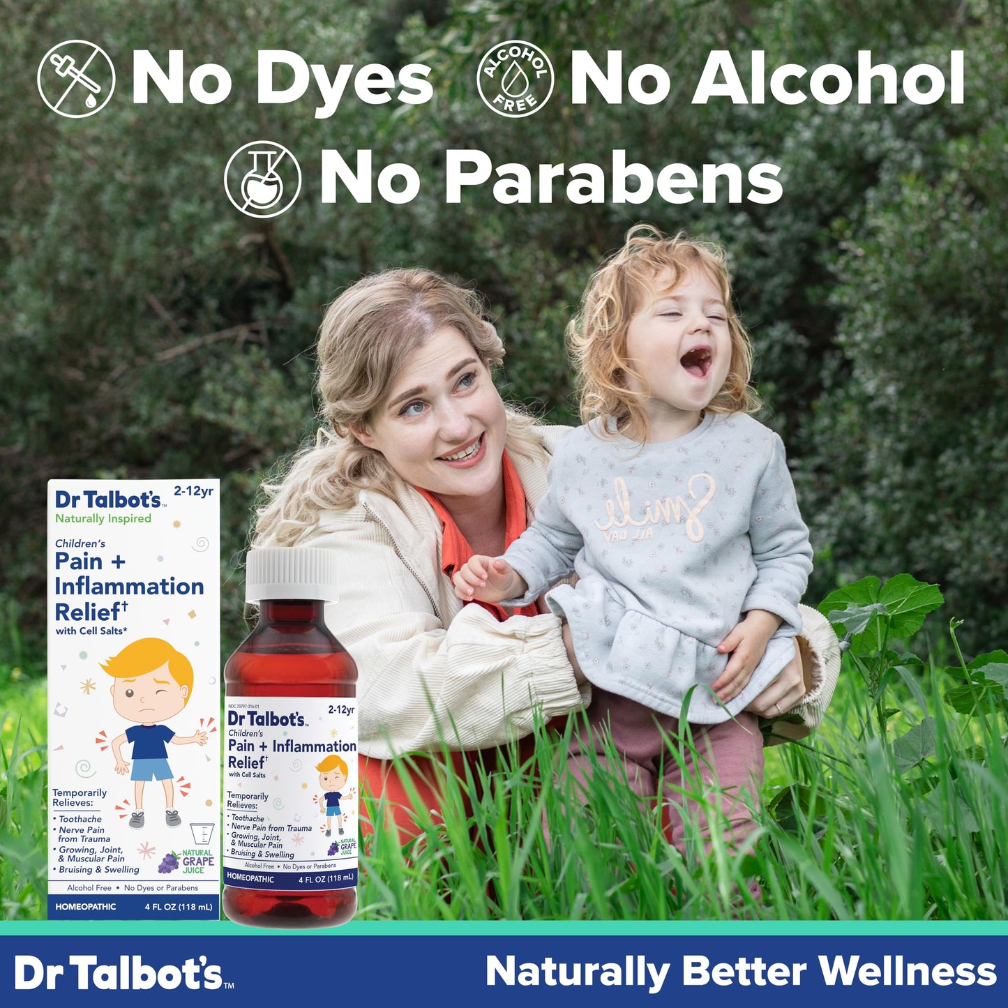 Dr. Talbot's Pain + Inflammation Relief Liquid Medicine for Children, Includes Dosage Cup, Grape Juice Flavor, 4 Fl Oz (Packaging May Vary) Dr. Talbot'sBuy Supplements Australia