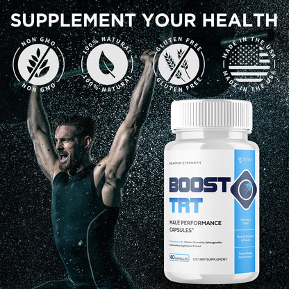 (2 Pack) Boost TRT Capsules, Official BoostTRT Capsules with All Natural Ingredients, Advanced Health & Wellness Support Formula with Max Strength Premium Active Lifestyle Vitamins (120 Capsules) Syvor buy supplements Au