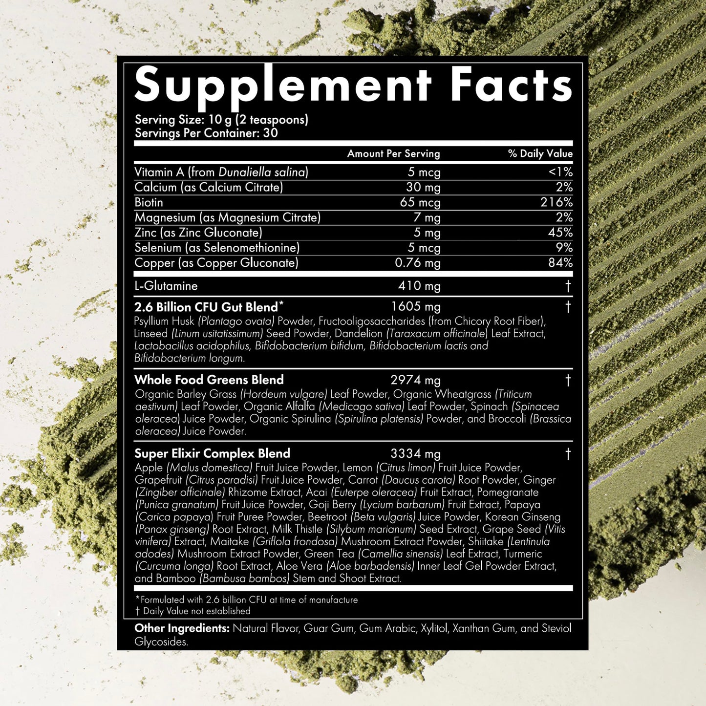 WelleCo The Super Elixir Daily Greens Powder, Probiotic Drink Mix with Whole Foods, Gluten Free, Vegan Gut Health Powder, Energy, Immunity, Healthy Skin, Hair & Nails (300g, Lemon Ginger) WelleCo buy supplements Au