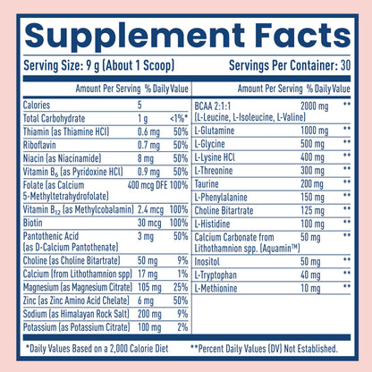 NativePath Hydrate, Zero Sugar, Electrolytes Powder with BCAAs, Mixed Berry Hydration, Keto & Paleo Friendly, 30 Servings