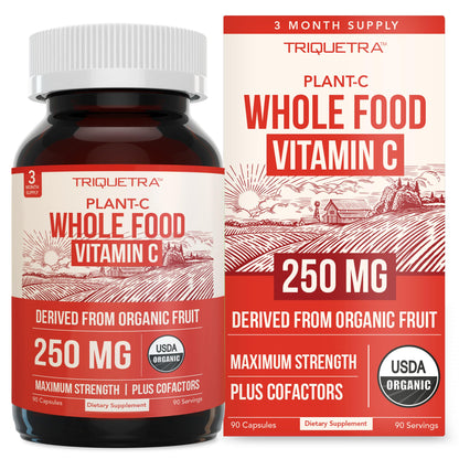 Organic Vitamin C | Whole Food Vitamin C from Fruit Plus Absorption Enhancing Cofactors - Vegan, Enhanced Bioavailability - Immune Support