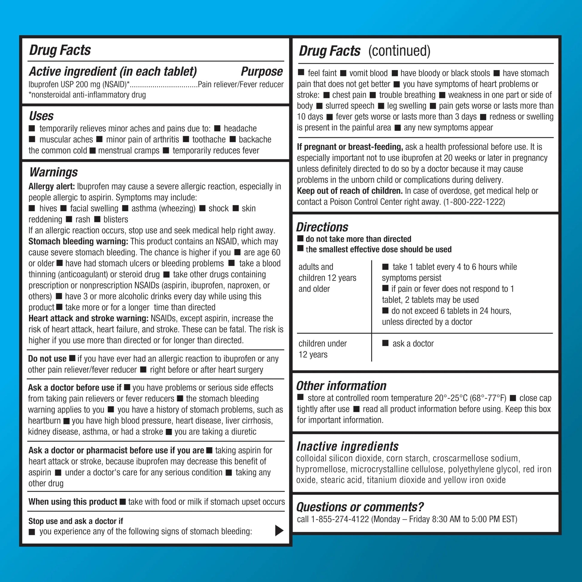 Basic Care Ibuprofen Tablets, 500 Count Amazon Basic CareBuy Supplements Australia