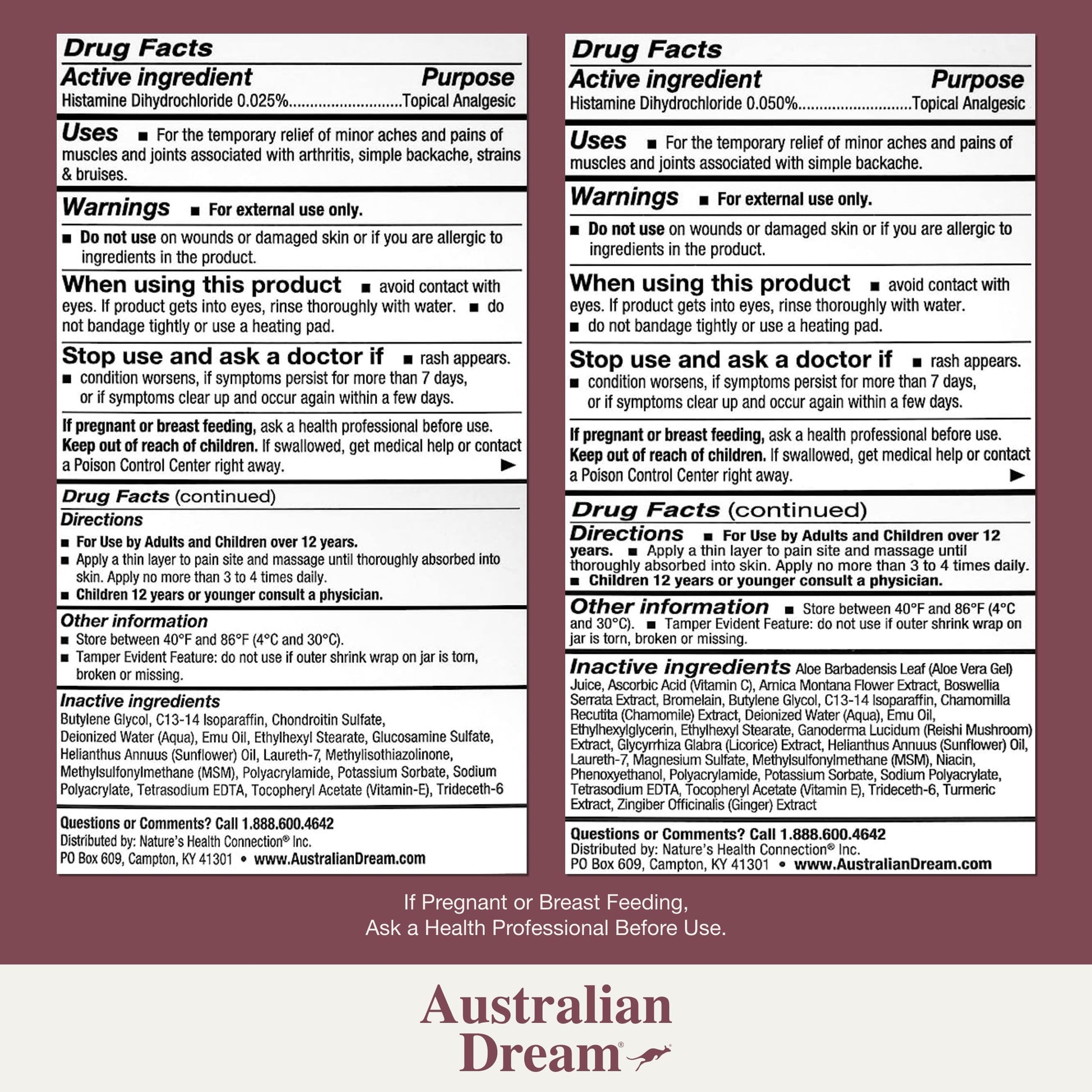 Australian Dream Arthritis Pain Relief Cream & Back Pain Cream - Soothing, Non-Greasy Pain Relief Creams - Topical Arthritis Pain Relief Good for Muscle Aches, Joint Pain, or Back Pain - 4 oz Bundle Australian DreamBuy Supplements Australia