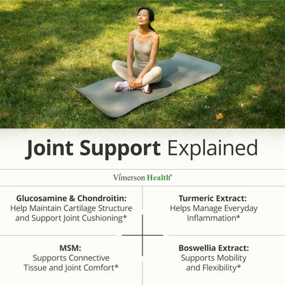 Glucosamine Chondroitin MSM – Joint Support Supplement for Women and Men with Glucosamine Sulfate 1500 mg, Chondroitin and MSM – for Cartilage, Joint Health and Flexibility – 90 Capsules Vimerson Health buy supplements Au
