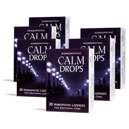 Historical Remedies Calm Drops Homeopathic Lozenges (6 Pack)| Natural Care for Emotional Relief, Vegan & Gluten-Free Organic Vanilla Flavor Drops to Promote Relaxation and a Sense of Calm