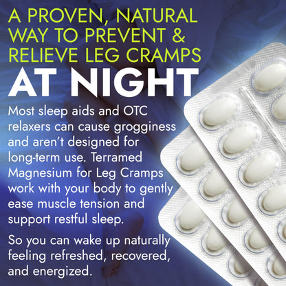 Leg Cramp Relief Pills | Pain Relief for Muscle Spasms, Soreness, & Foot and Calf Cramps | Homeopathic Medicine for Restless Legs Syndrome Relief (30 Pills) Terramed Just Think ComfortBuy Supplements Australia