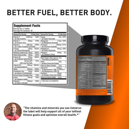 JYM Supplement Science Vita JYM Sports Multivitamin & Mineral Support, Vitamin A, C, B6, B12, E, K, Boron, Biotin, Potassium 60 Tablets JYM Supplement Science buy supplements Au
