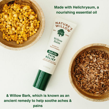 NEW Nature's Willow ROLL-ON Pain Relief | Fast-Acting, No-Mess Relief for Back, Neck, Knees & Joints | Willow Bark & Menthol | Clean, Fresh Scent | No Dyes or Artificial Fragrance | 3.1 fl oz | 3-Pack Nature's WillowBuy Supplements Australia