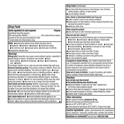 A+Health Dye-Free Ibuprofen 200 Mg Mini Softgels, Pain Reliever/Fever Reducer (NSAID), 180 Count A+HealthBuy Supplements Australia